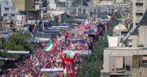 Huge crowds in Mashhad
