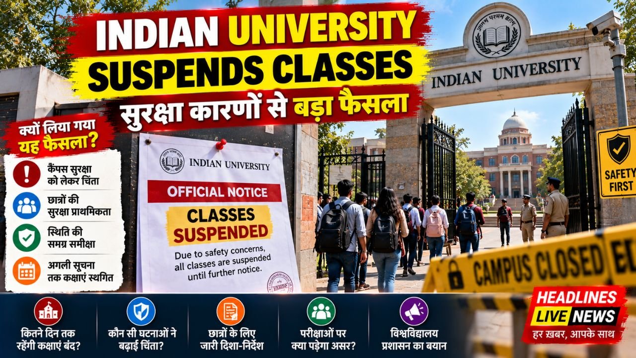Indian University Suspends Classes: सुरक्षा पर बड़ा आदेश जारी!