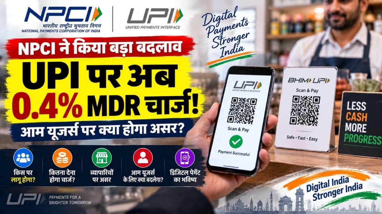 NPCI Introduces 0.4% MDR Charge: छोटे व्यापारियों को 2 बड़ी राहत NPCI Introduces 0.4% MDR Charge: छोटे व्यापारियों को 2 बड़ी राहत