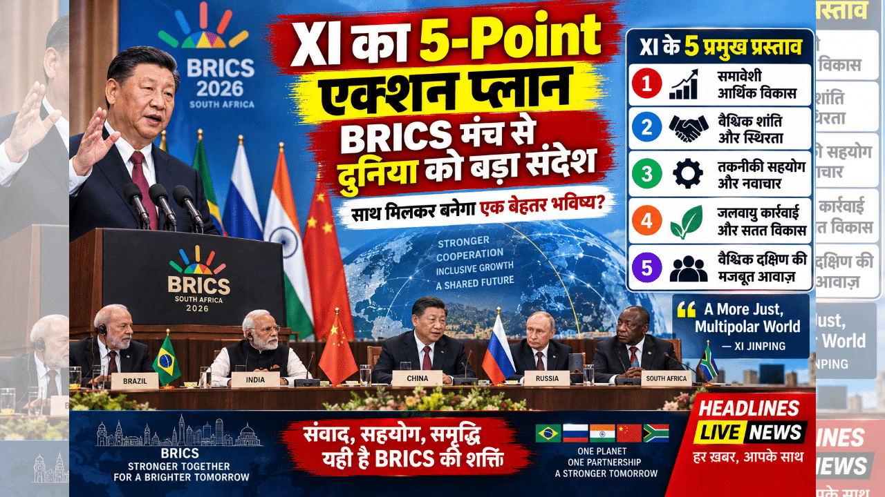 Xi’s 5-Point Action Plan: 5 बड़ी राहें, भारत की रणनीति